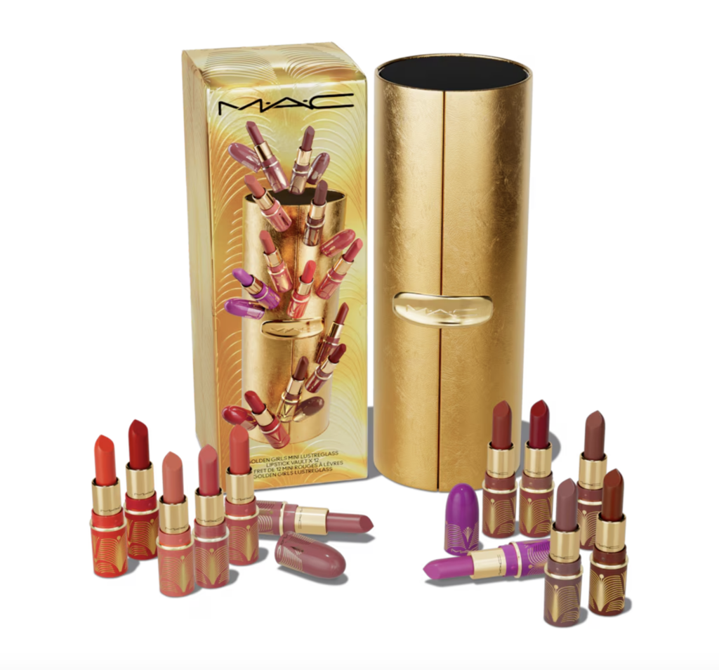 MAC Golden Gifts Mini Lustreglass Lipstick Vault - unique gift ideas